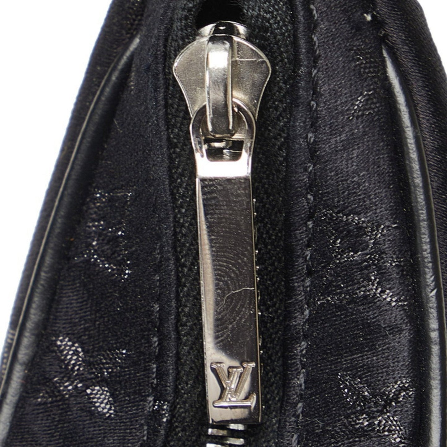 Louis Vuitton Boulogne Black Silk Bag