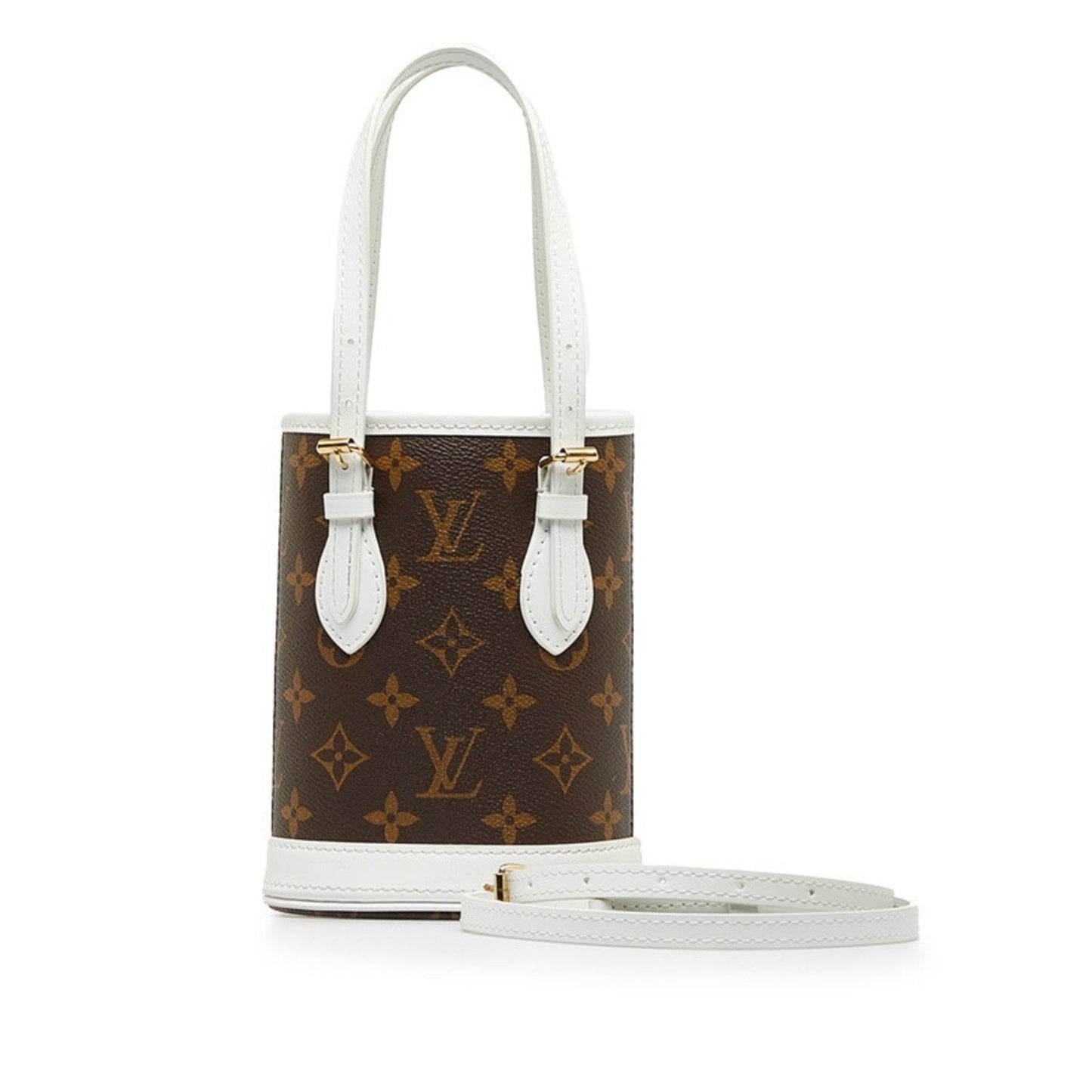 Louis Vuitton Bucket Brown Canvas Bag