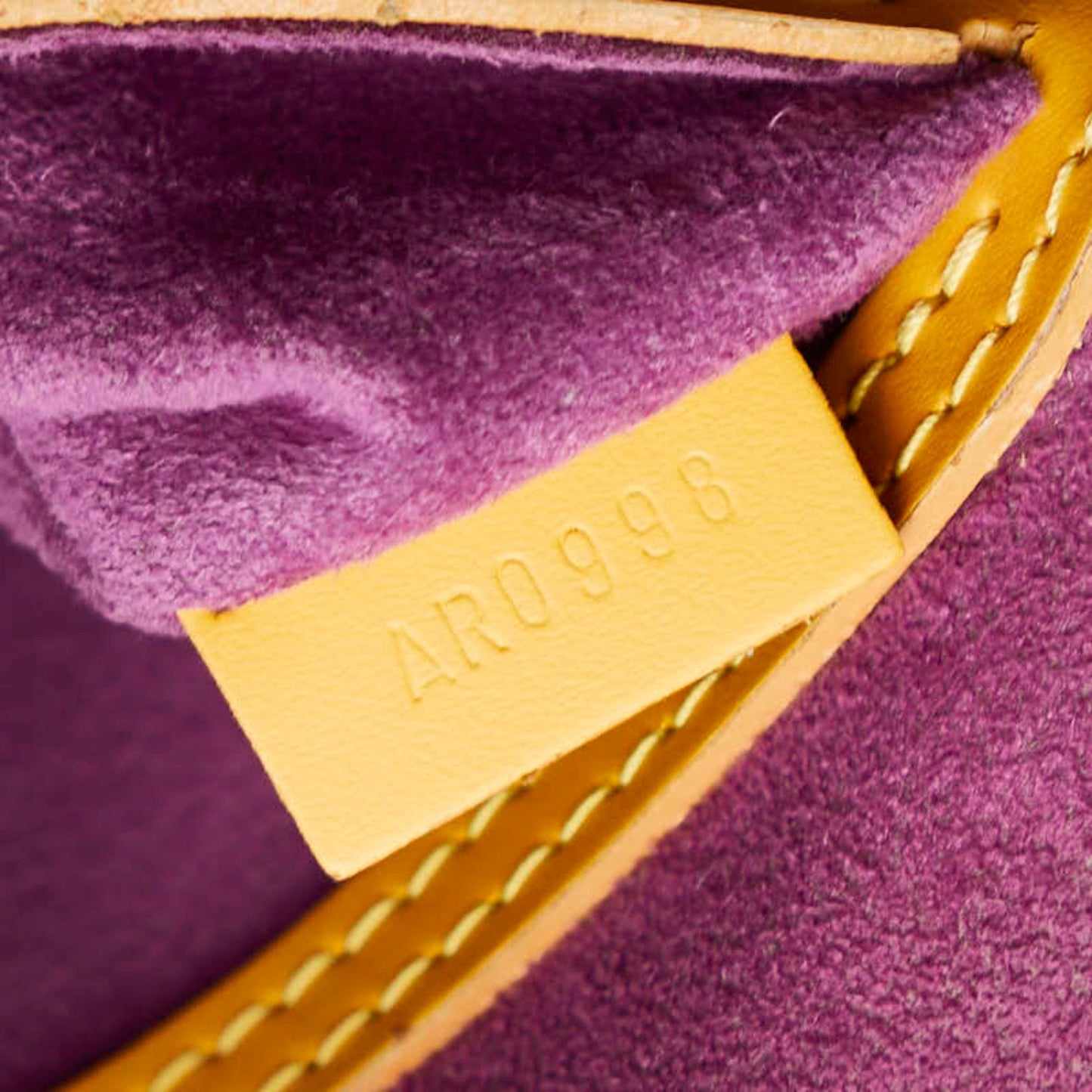 Louis Vuitton Alma Yellow Leather Bag