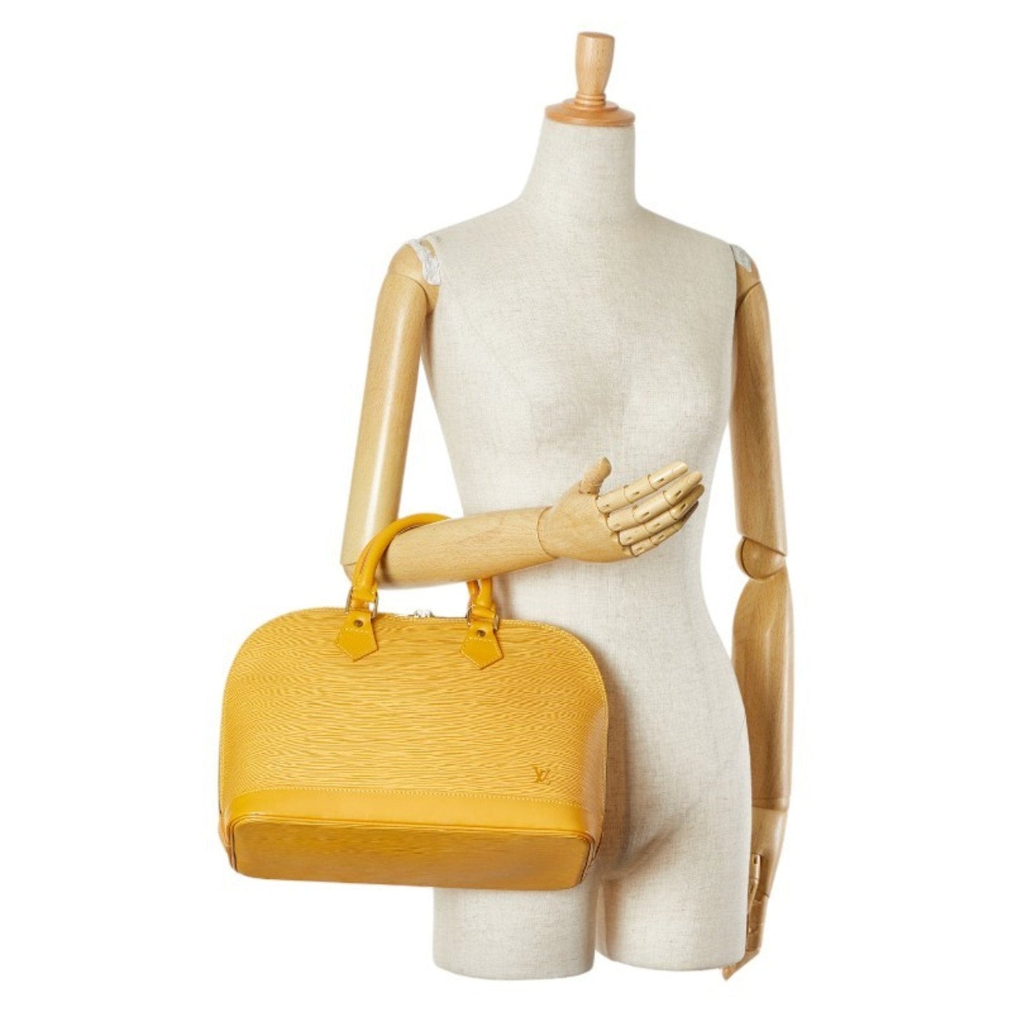 Louis Vuitton Alma Yellow Leather Bag