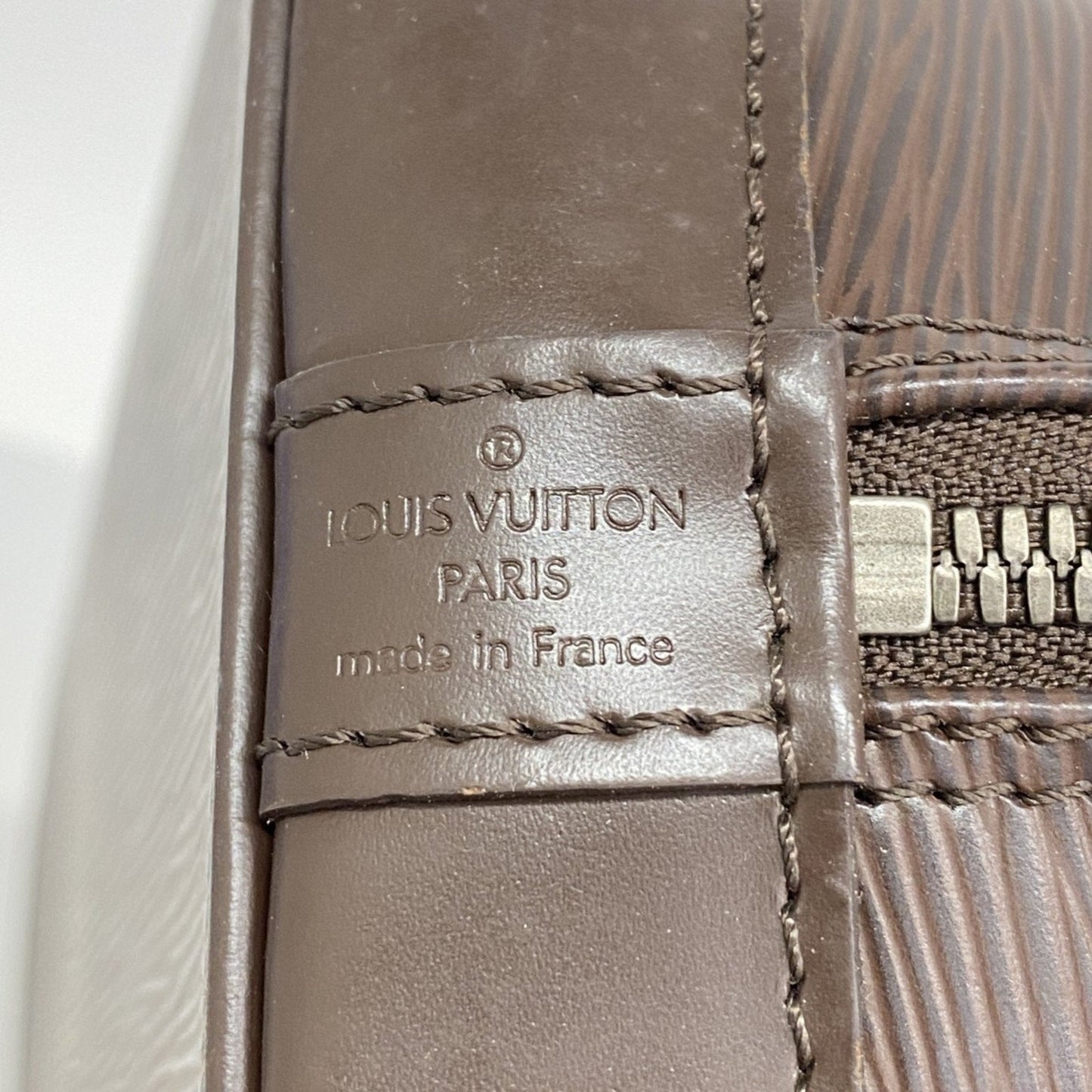 Louis Vuitton Alma Brown Leather Bag
