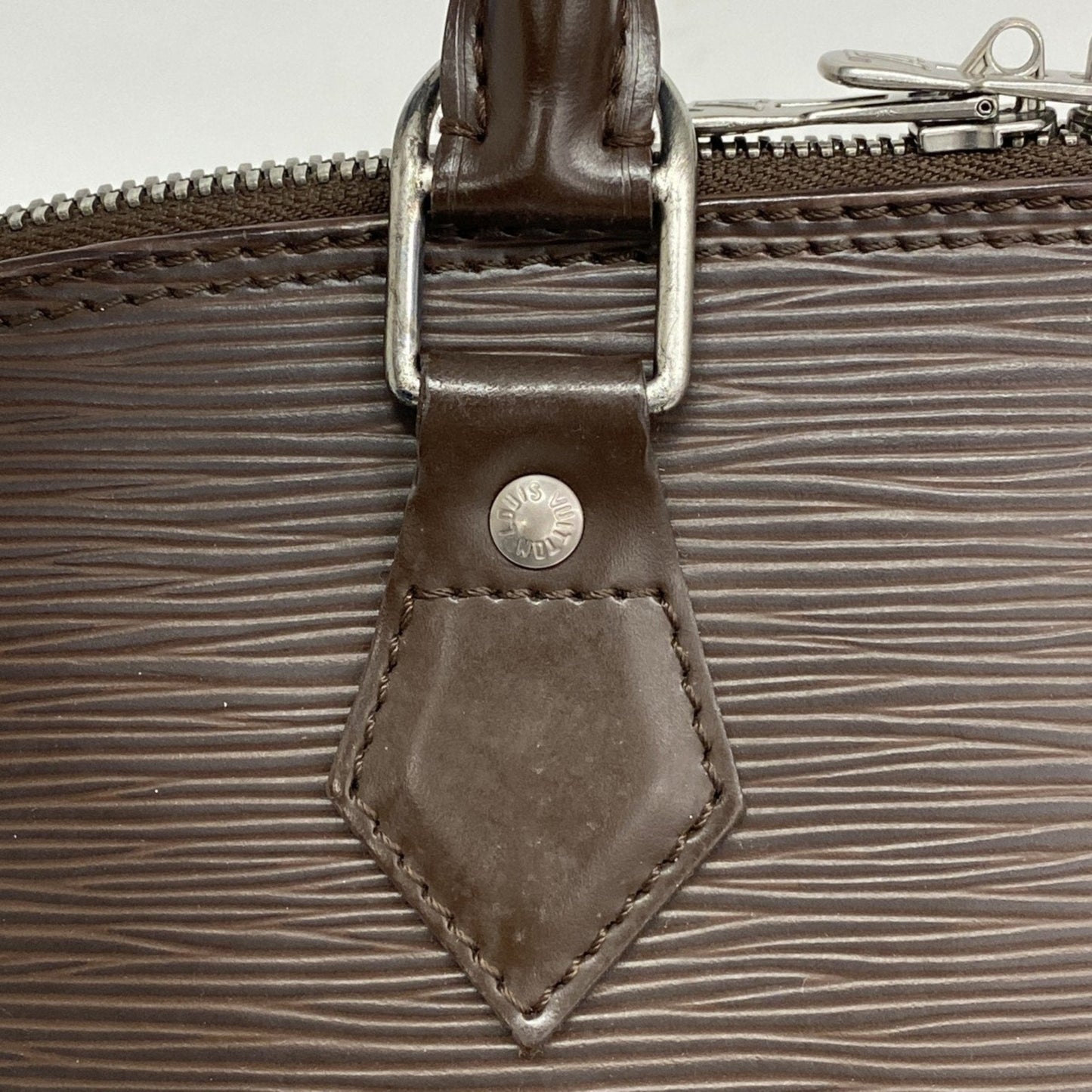 Louis Vuitton Alma Brown Leather Bag