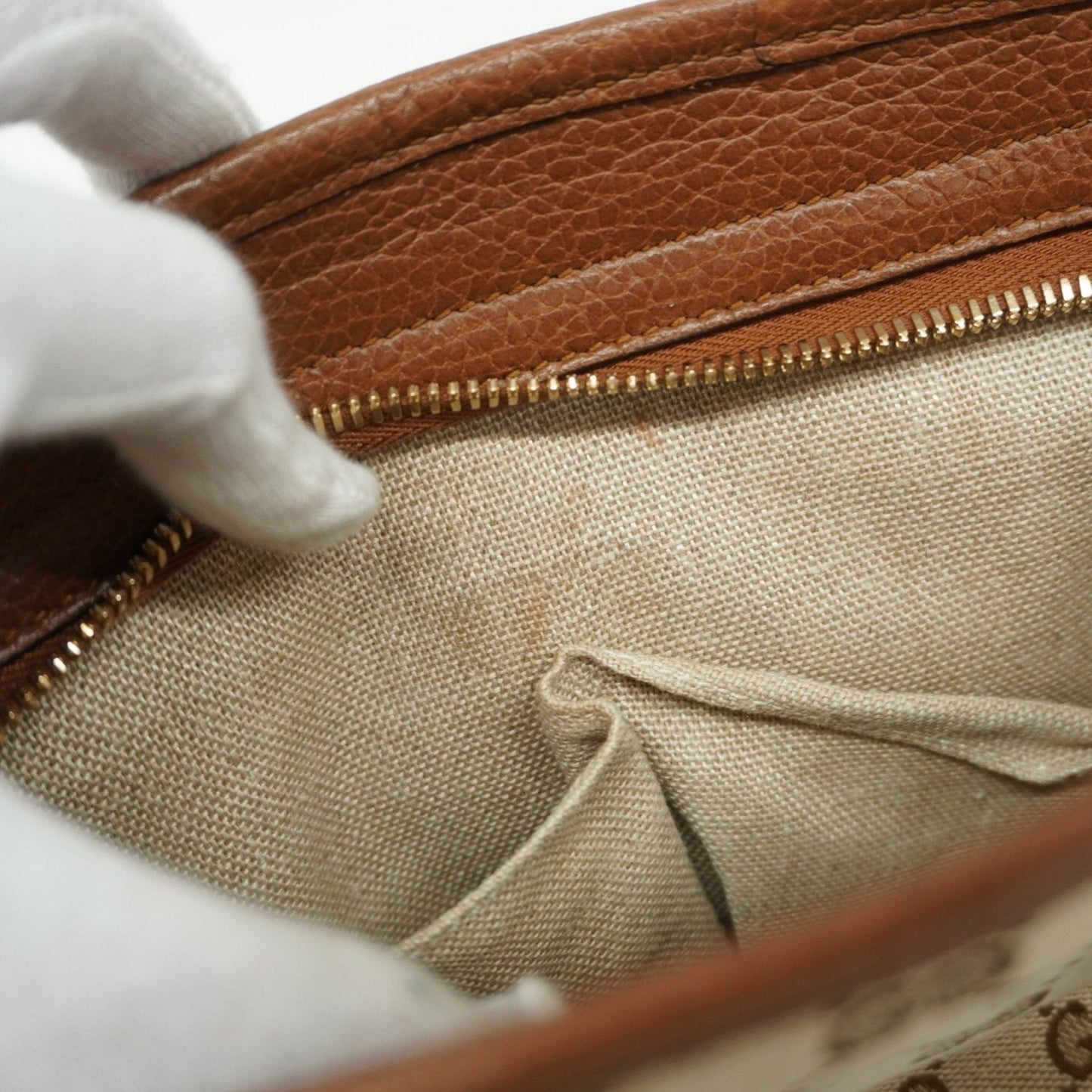 Gucci Brown Canvas Bag
