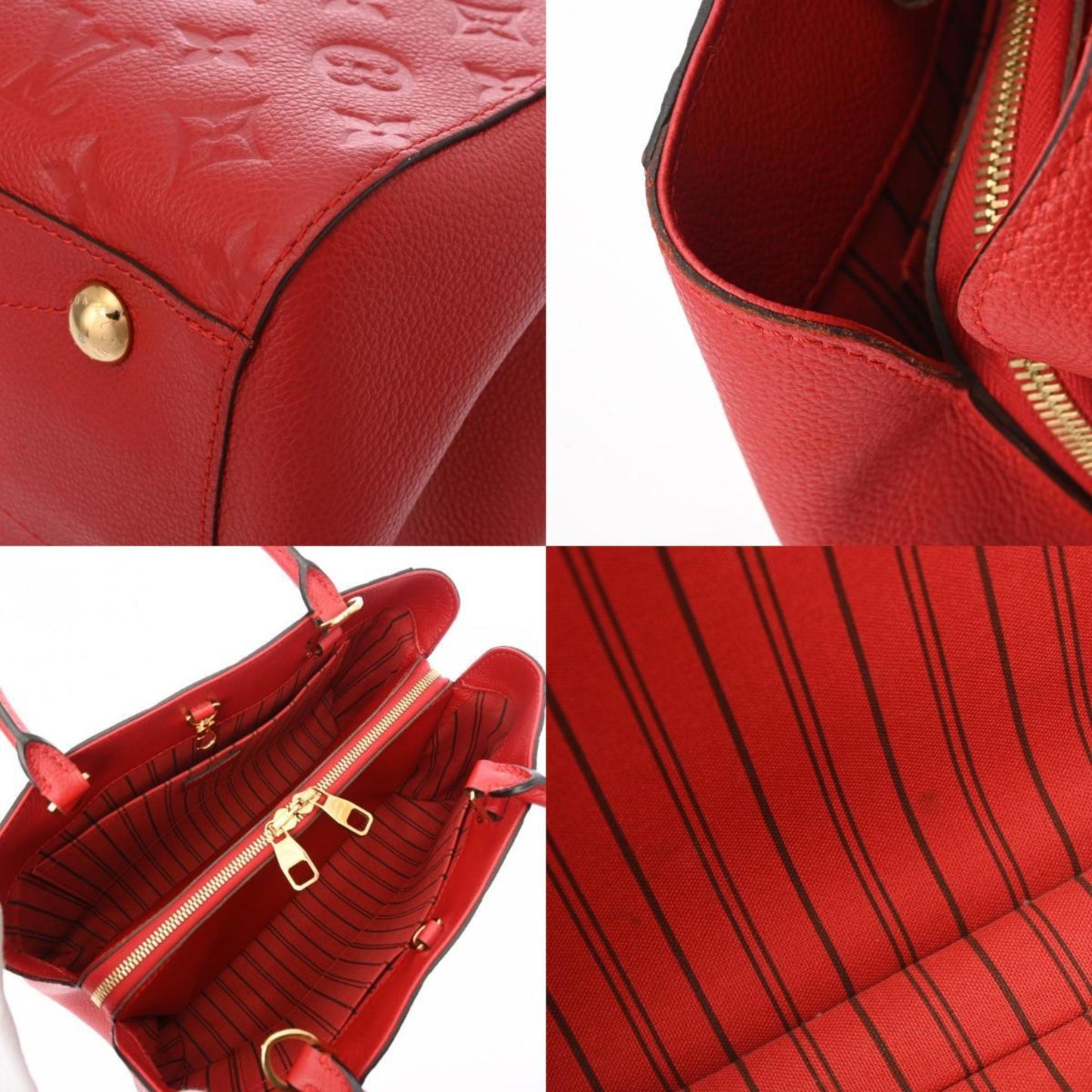 Louis Vuitton Montaigne Red Canvas Bag