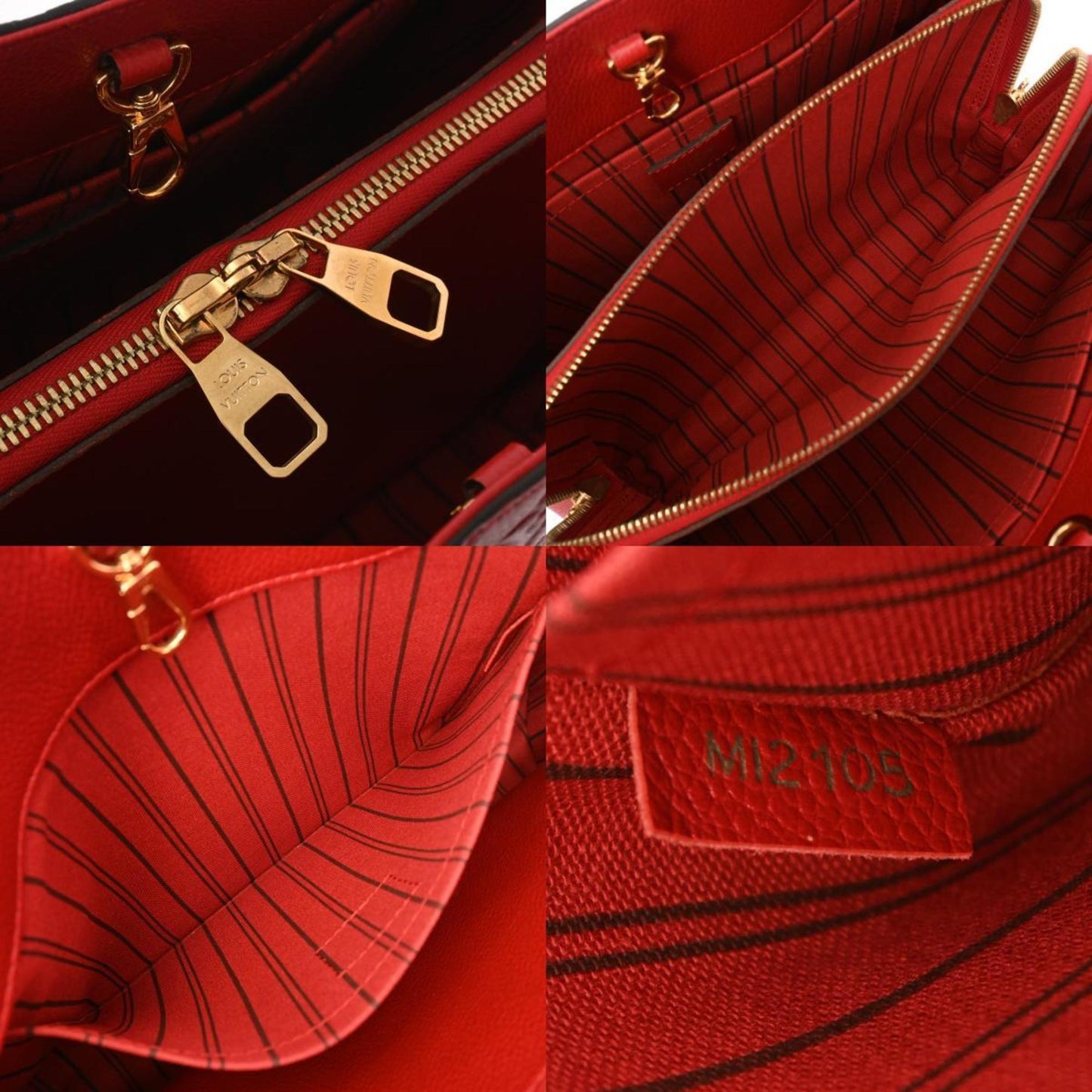 Louis Vuitton Montaigne Red Canvas Bag