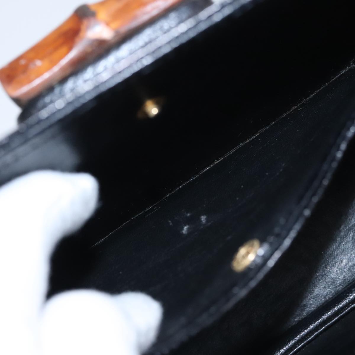 Gucci Bamboo Black Leather Bag