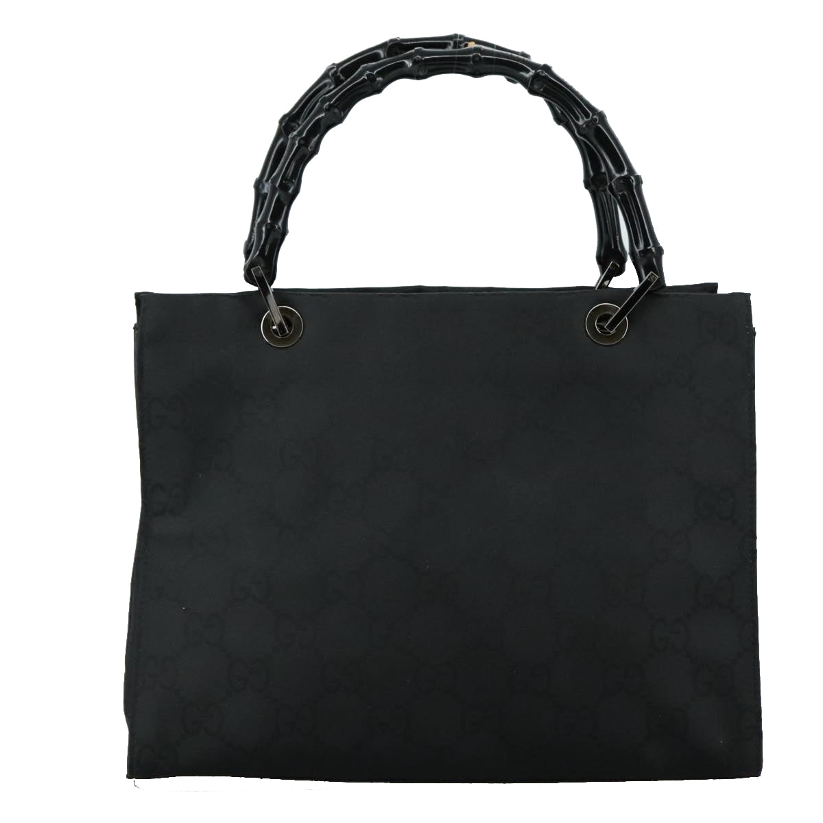 Gucci Bamboo Black Canvas Bag