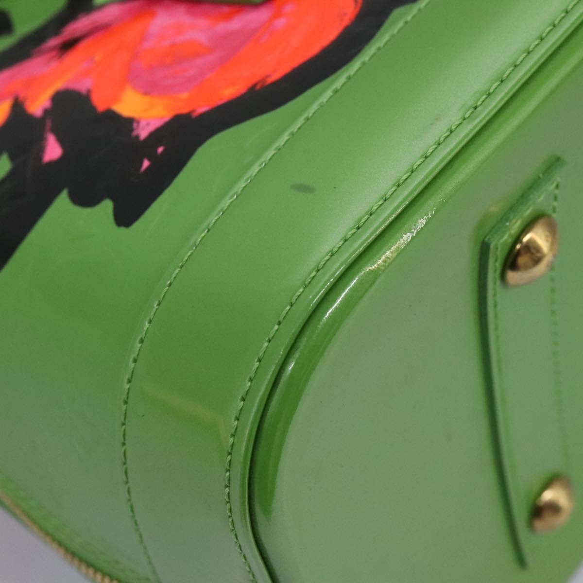 Louis Vuitton Alma Green Patent Leather Bag