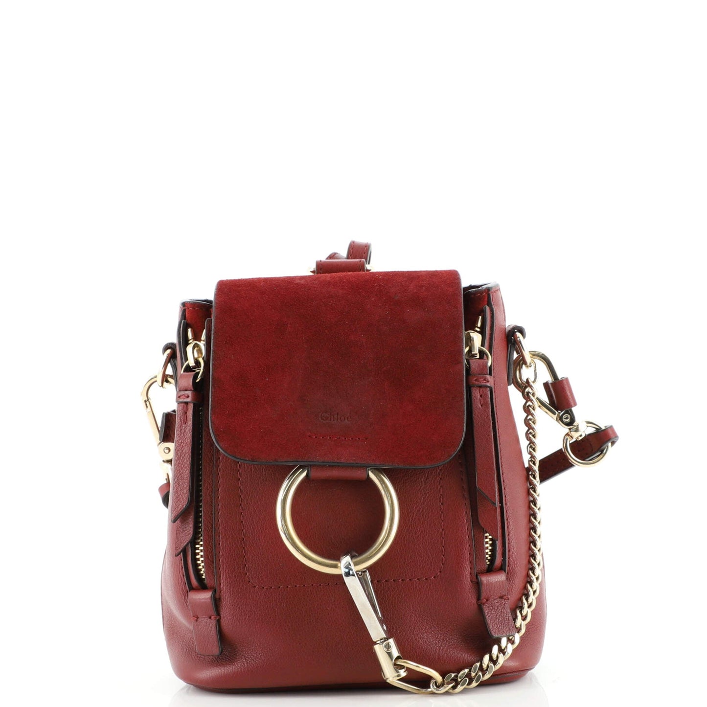 Faye Backpack Leather and Suede Mini