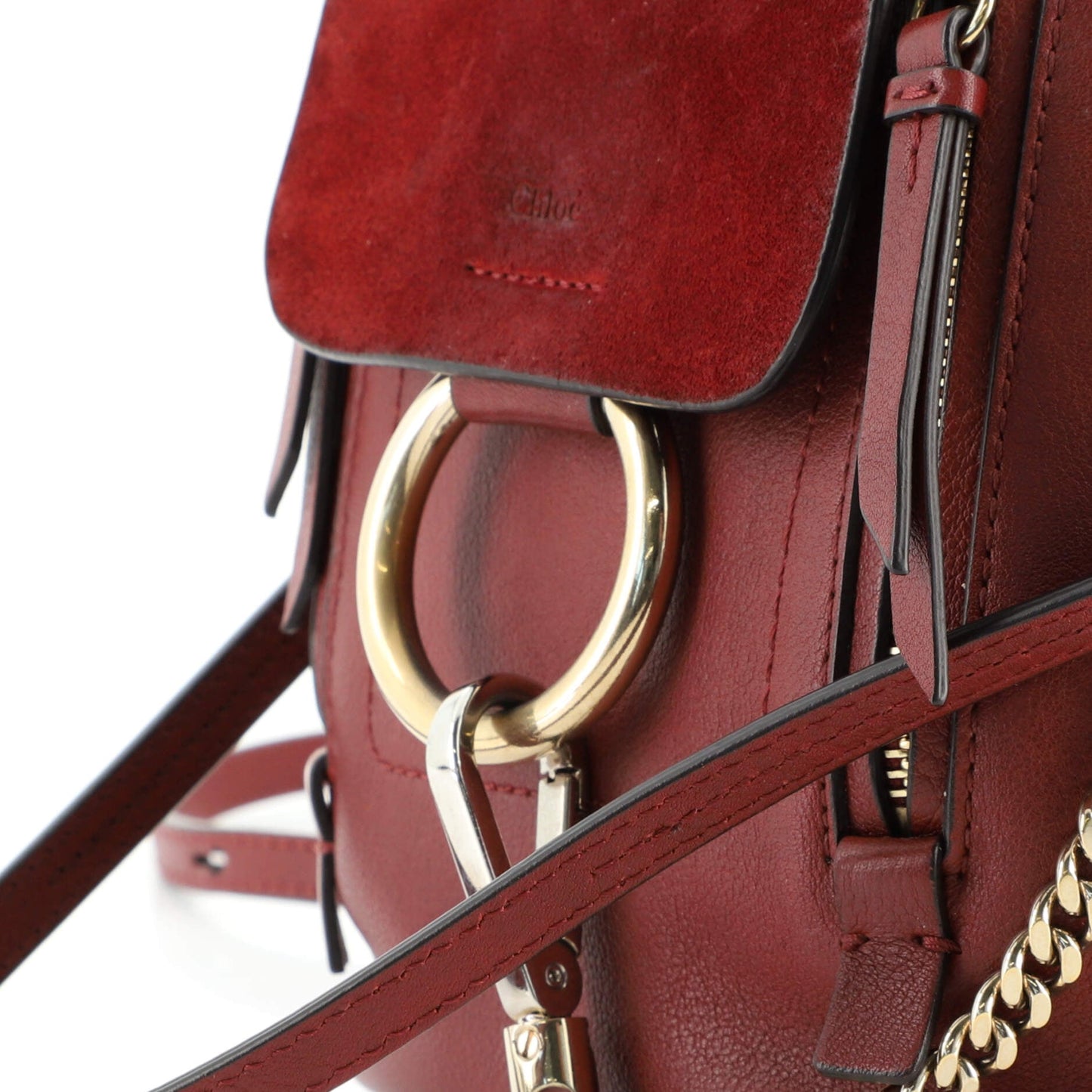 Faye Backpack Leather and Suede Mini
