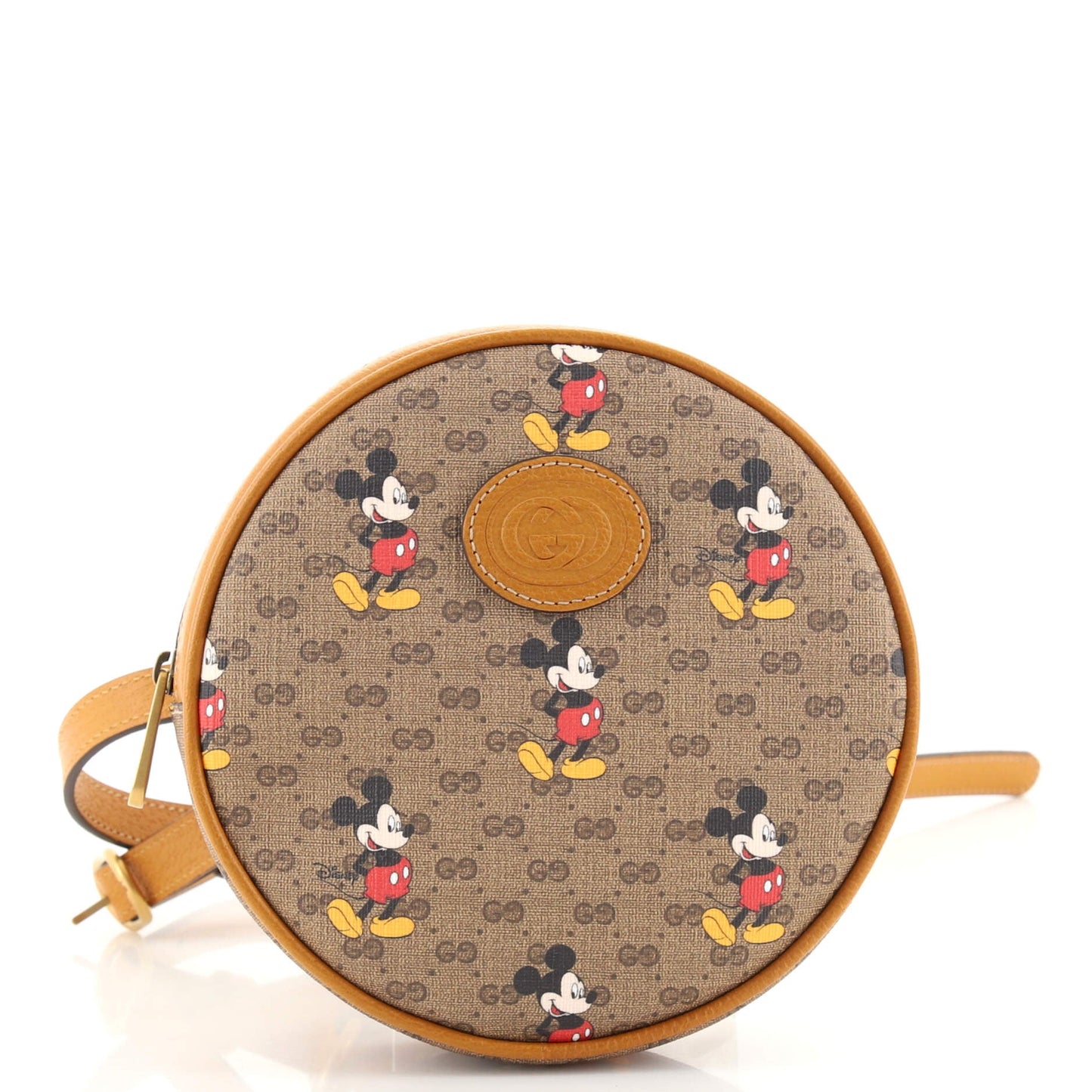 Disney Mickey Mouse Round Backpack (Outlet) Printed Mini GG Coated Canvas Mini