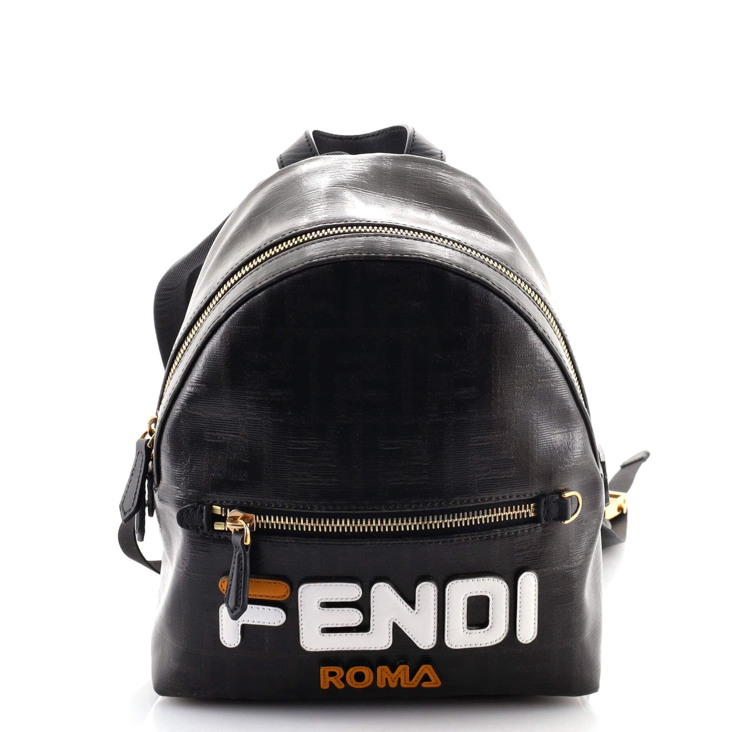 Mania Logo Backpack Zucca Coated Canvas Mini