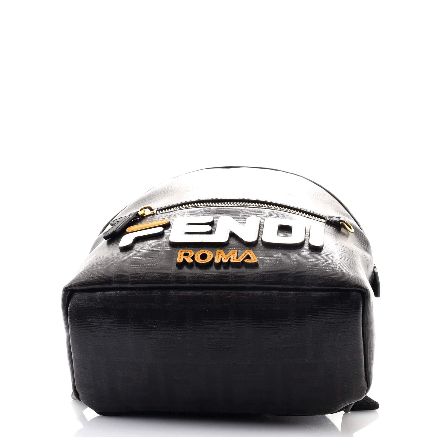 Mania Logo Backpack Zucca Coated Canvas Mini