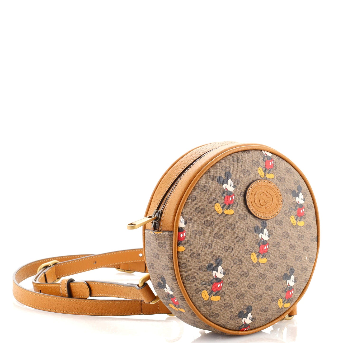Disney Mickey Mouse Round Backpack (Outlet) Printed Mini GG Coated Canvas Mini