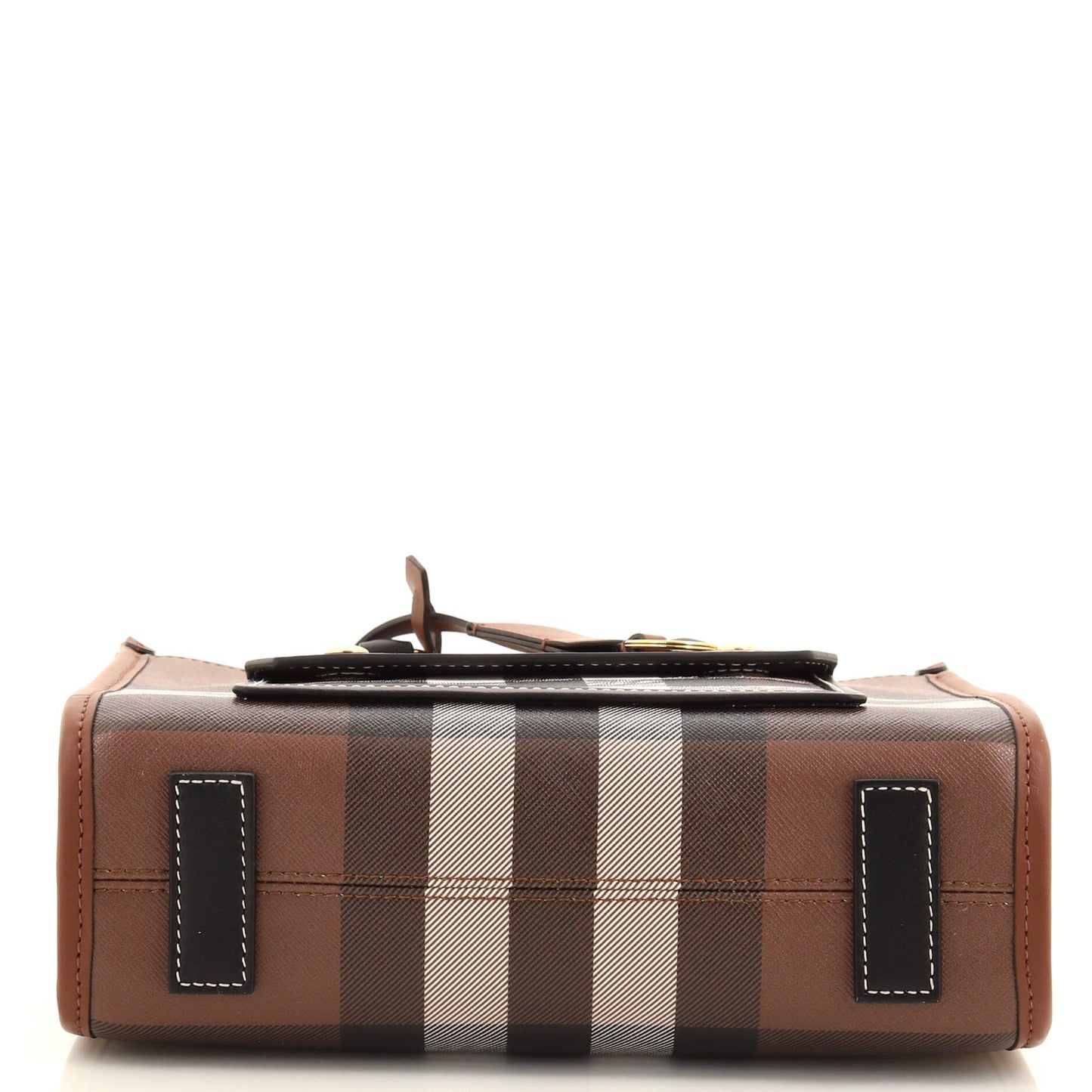Freya Shopping Tote Check Canvas with Leather Mini