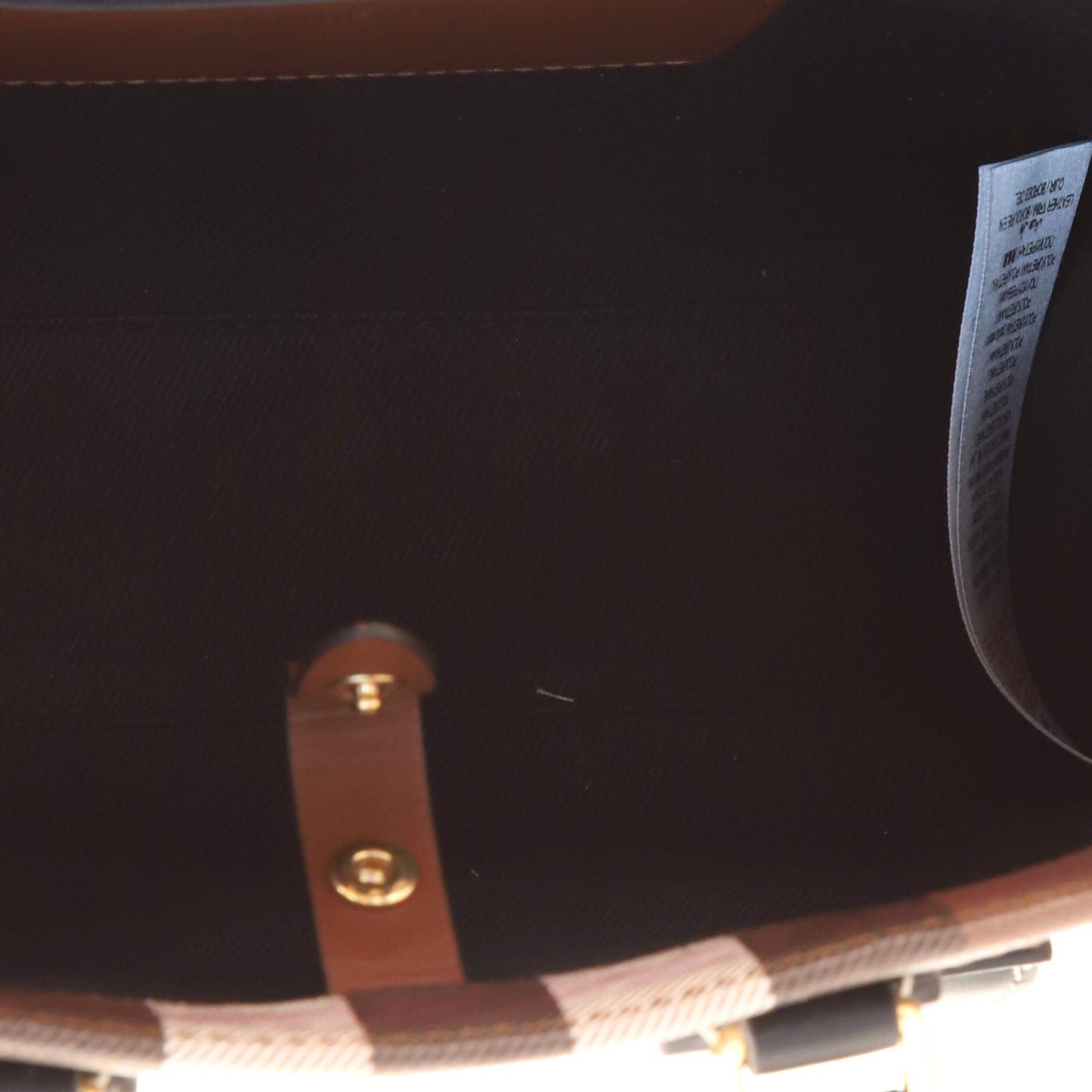 Freya Shopping Tote Check Canvas with Leather Mini