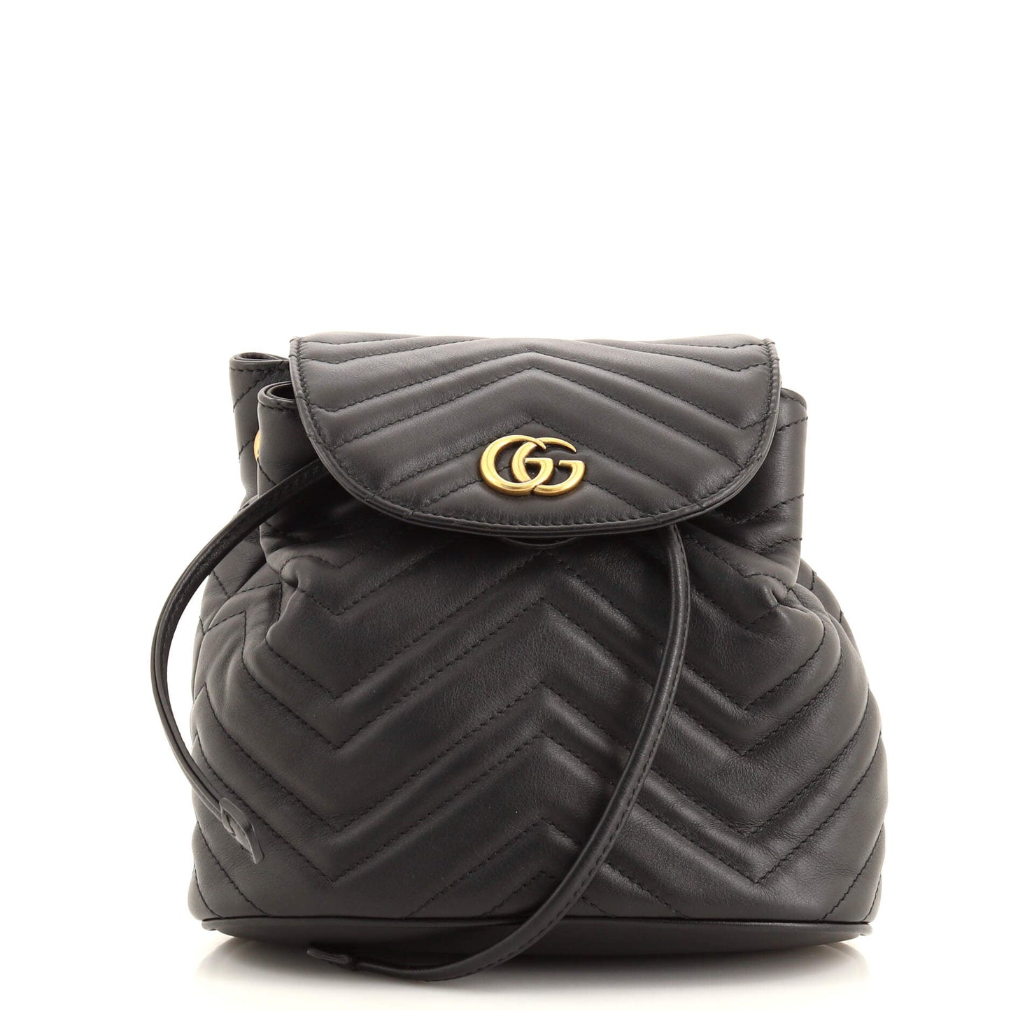 GG Marmont Drawstring Backpack Matelasse Leather Mini