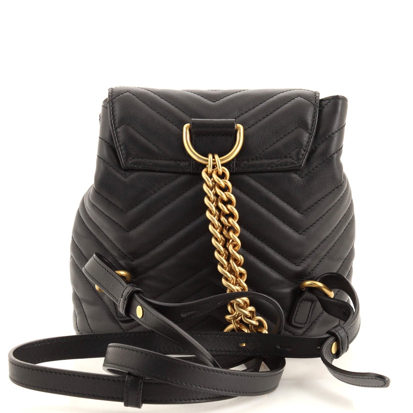 GG Marmont Drawstring Backpack Matelasse Leather Mini