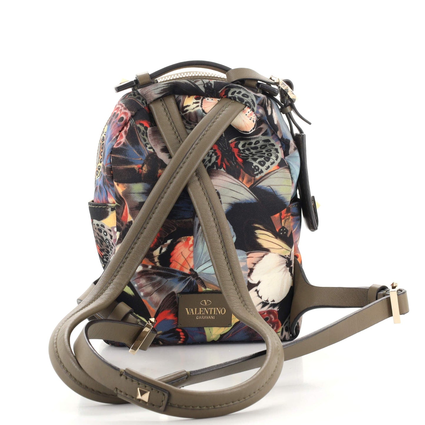 Rockstud Backpack Printed Nylon Mini