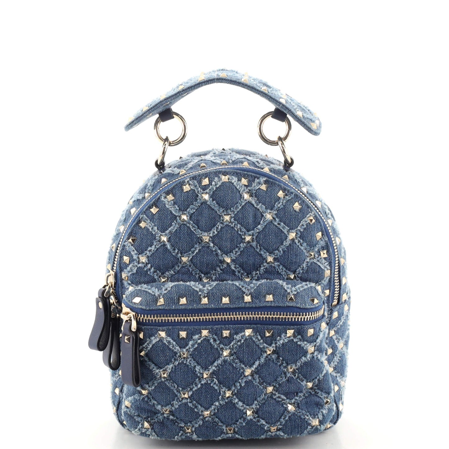 Rockstud Spike Backpack Quilted Denim Mini