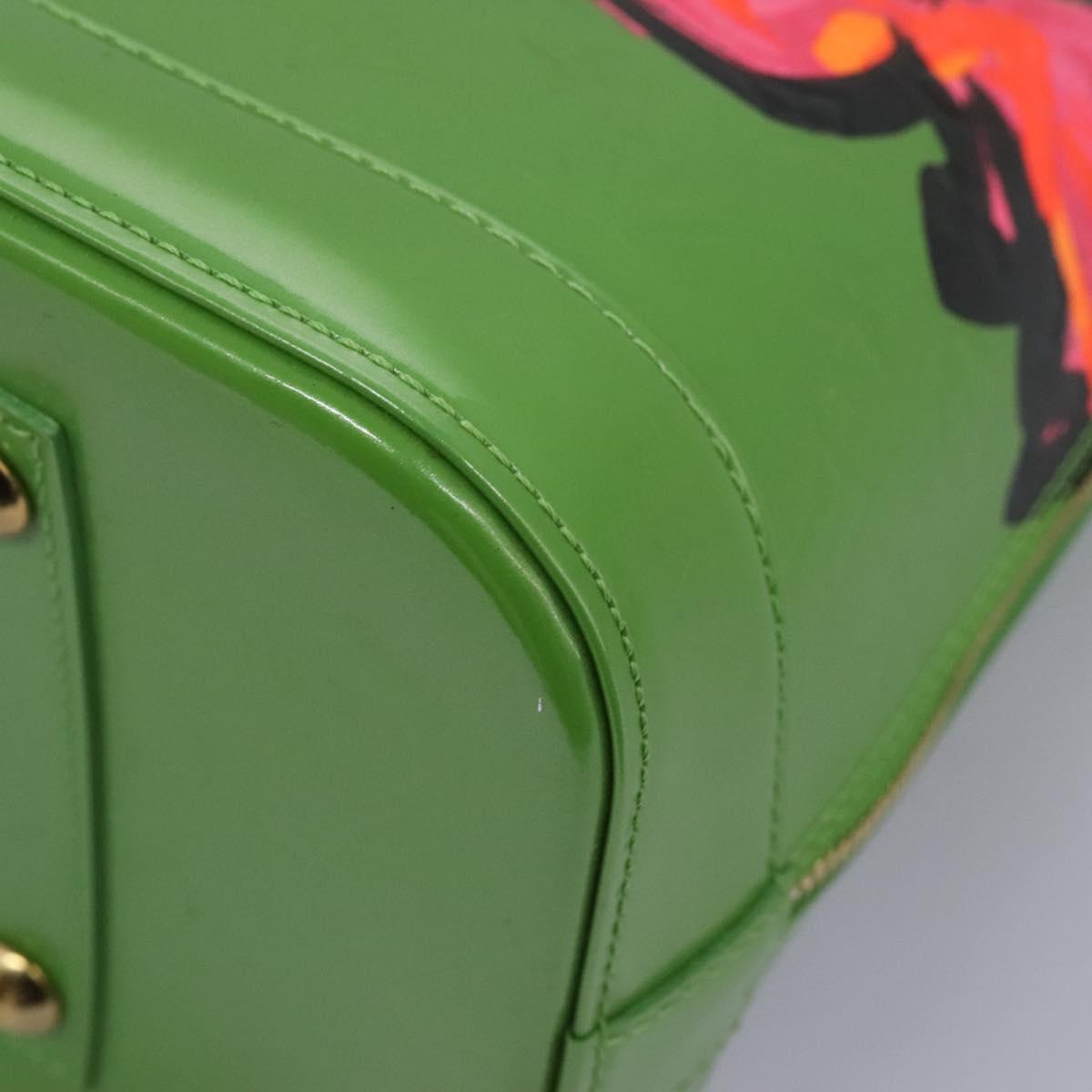 Louis Vuitton Alma Green Patent Leather Bag