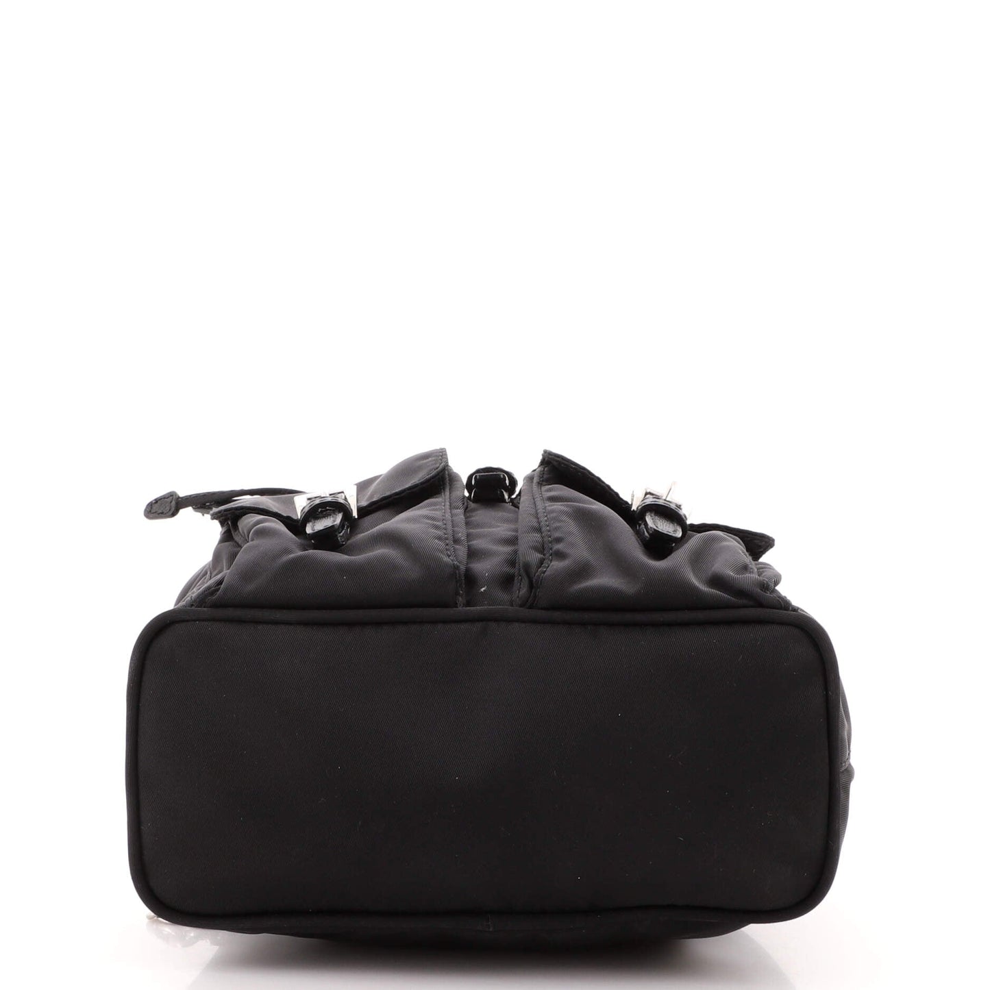 Double Pocket Backpack Chain Shoulder Bag Re-Nylon Mini