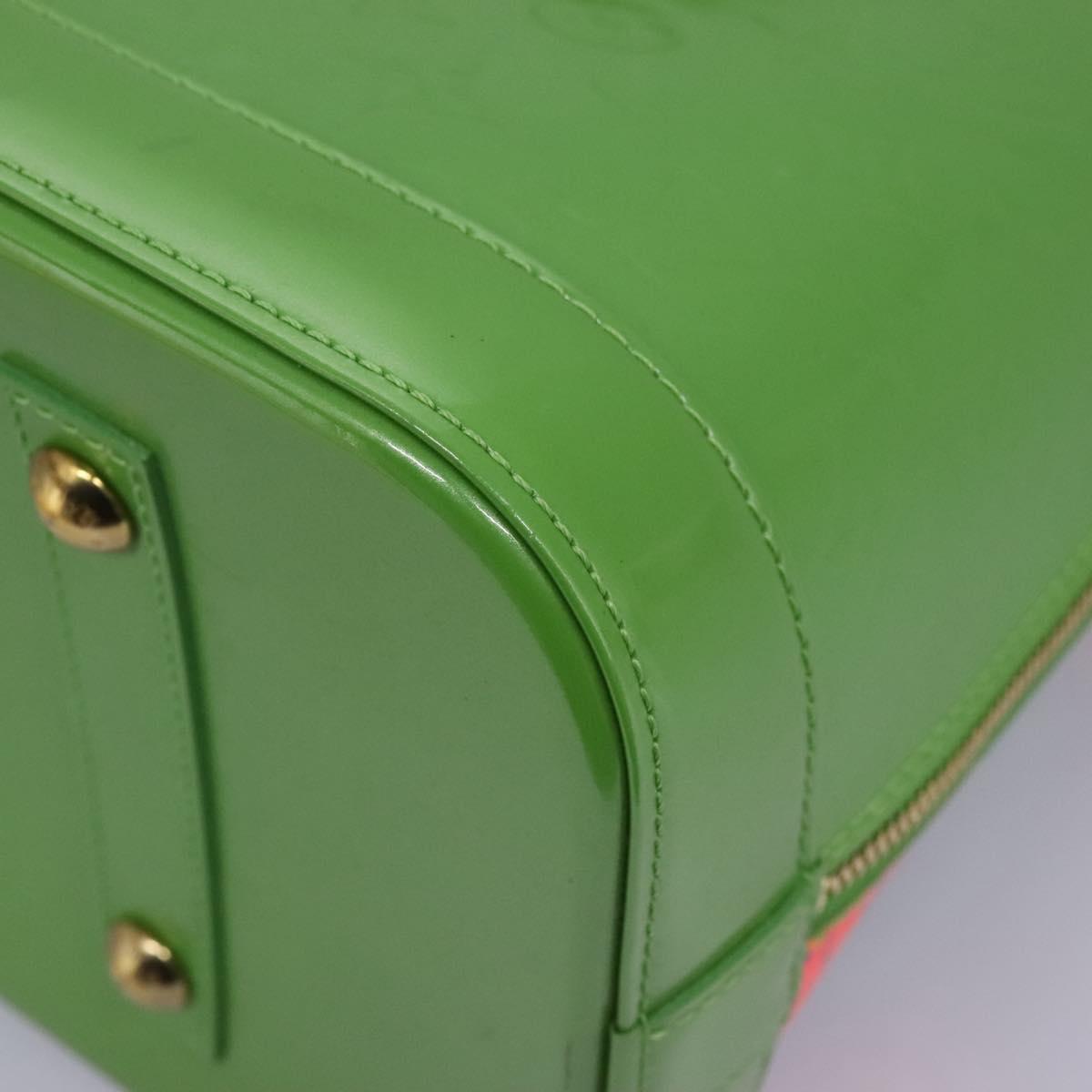 Louis Vuitton Alma Green Patent Leather Bag