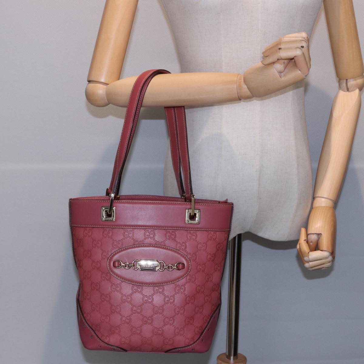 Gucci GG Signature Pink Leather Bag