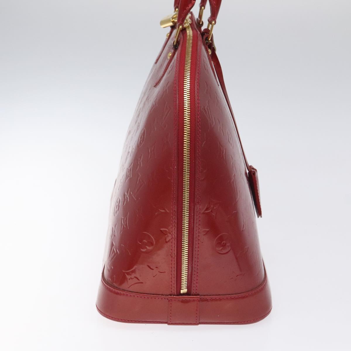 Louis Vuitton Alma Burgundy Patent Leather Bag