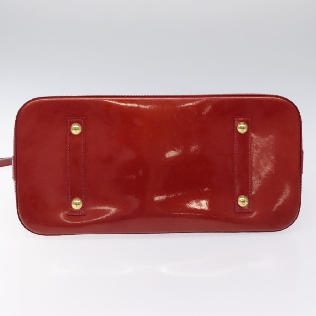 Louis Vuitton Alma Burgundy Patent Leather Bag