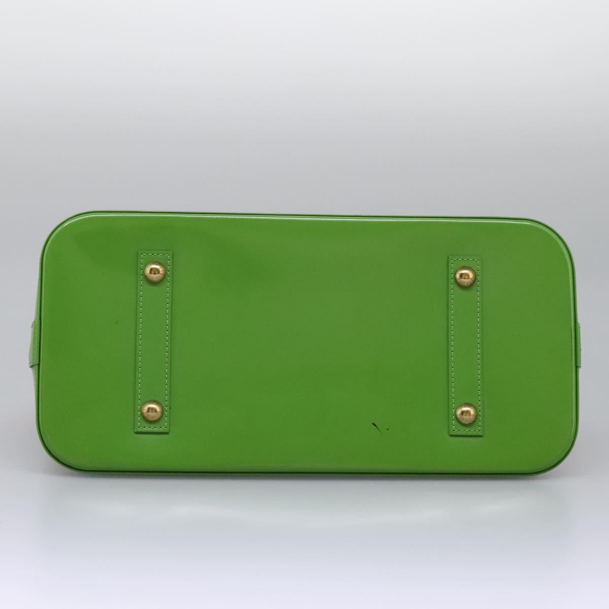 Louis Vuitton Alma Green Patent Leather Bag