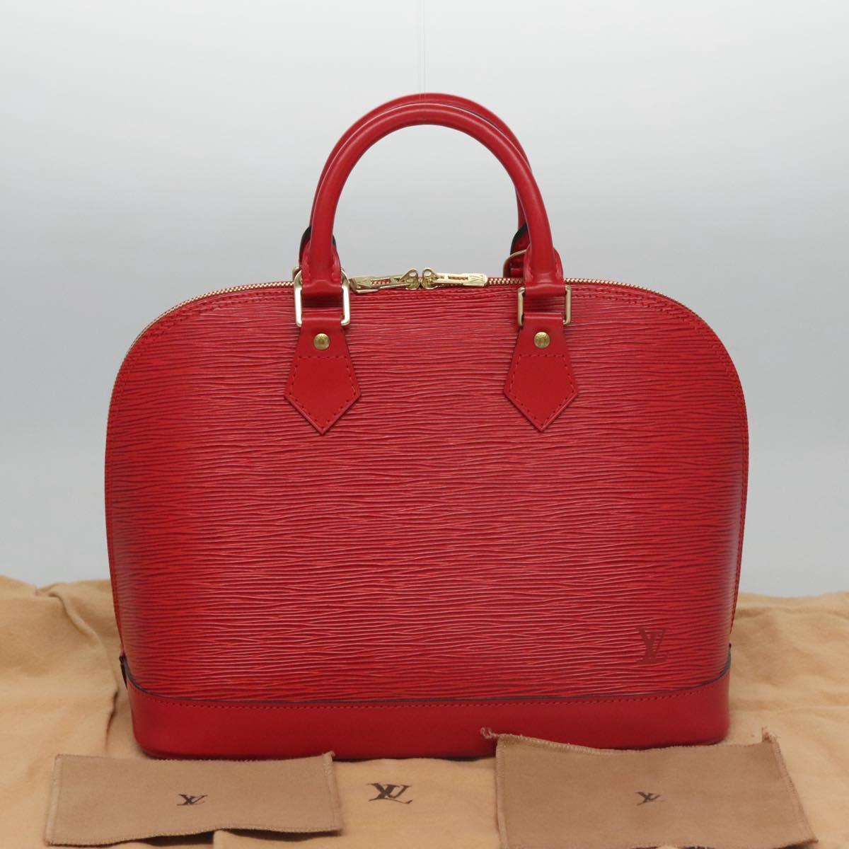 Louis Vuitton Alma Red Leather Bag