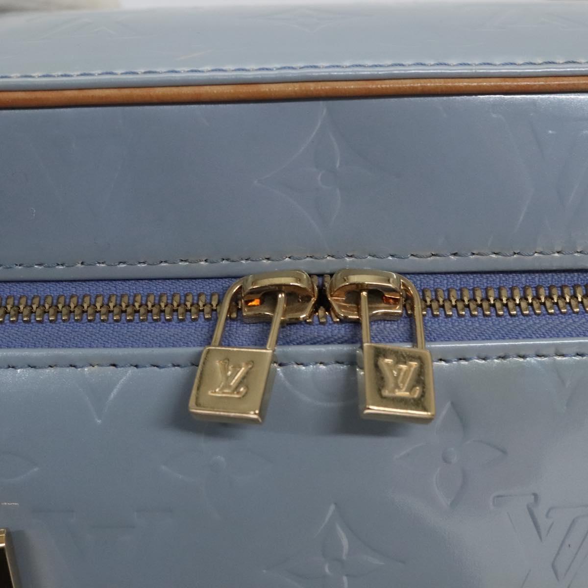 Louis Vuitton Sullivan Blue Patent Leather Bag