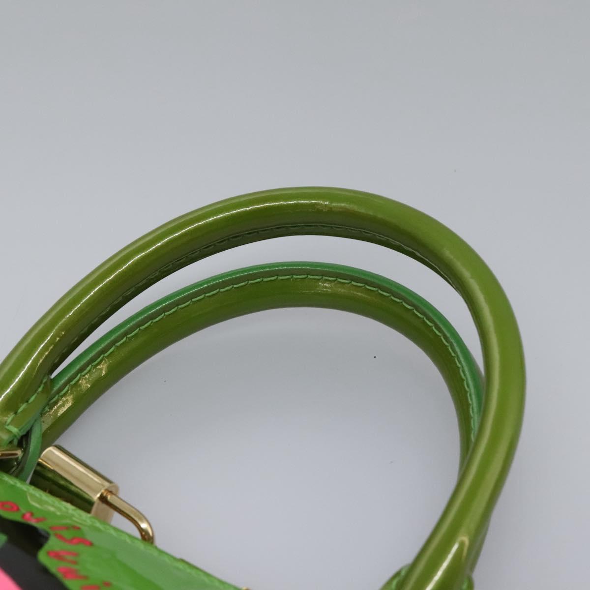 Louis Vuitton Alma Green Patent Leather Bag