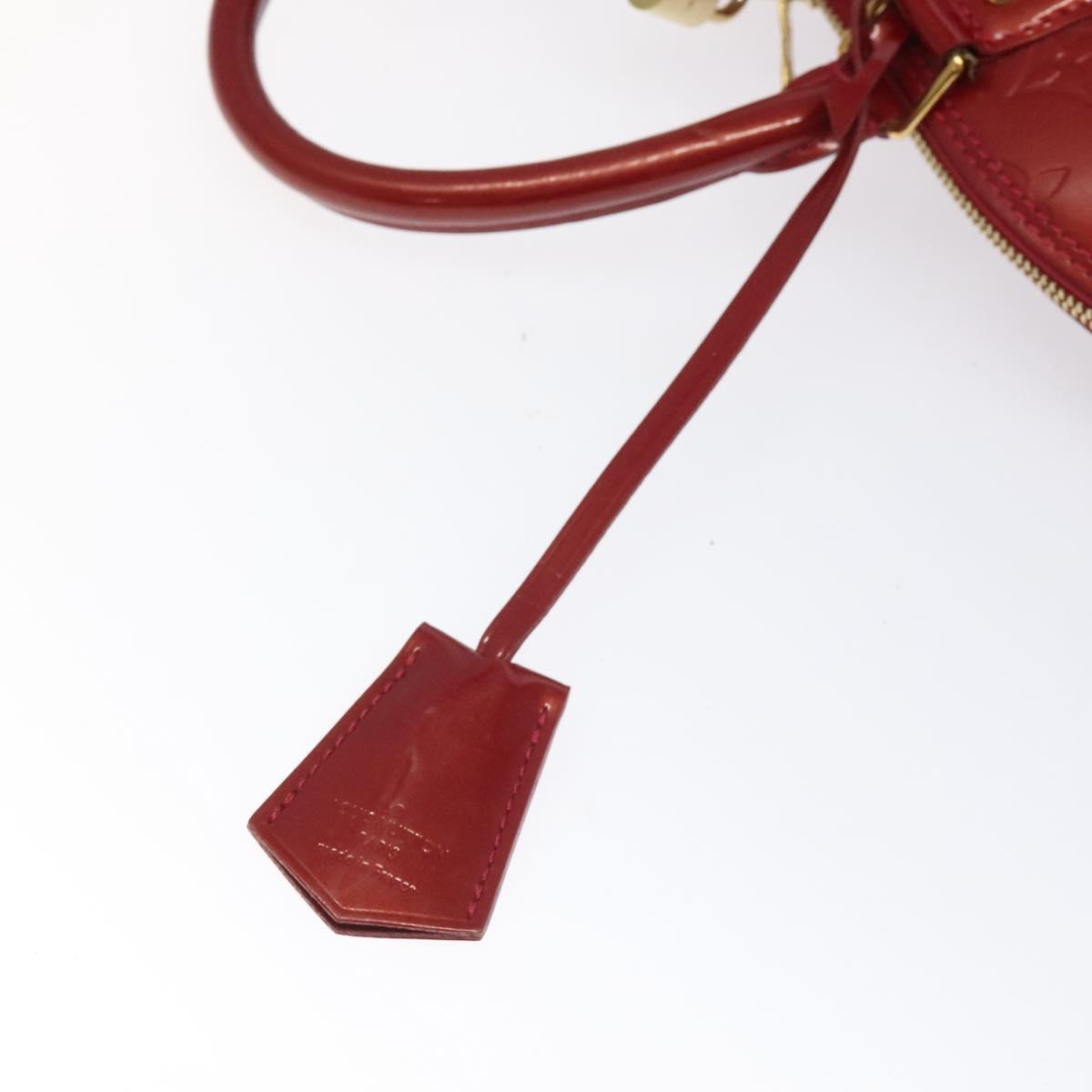 Louis Vuitton Alma Burgundy Patent Leather Bag