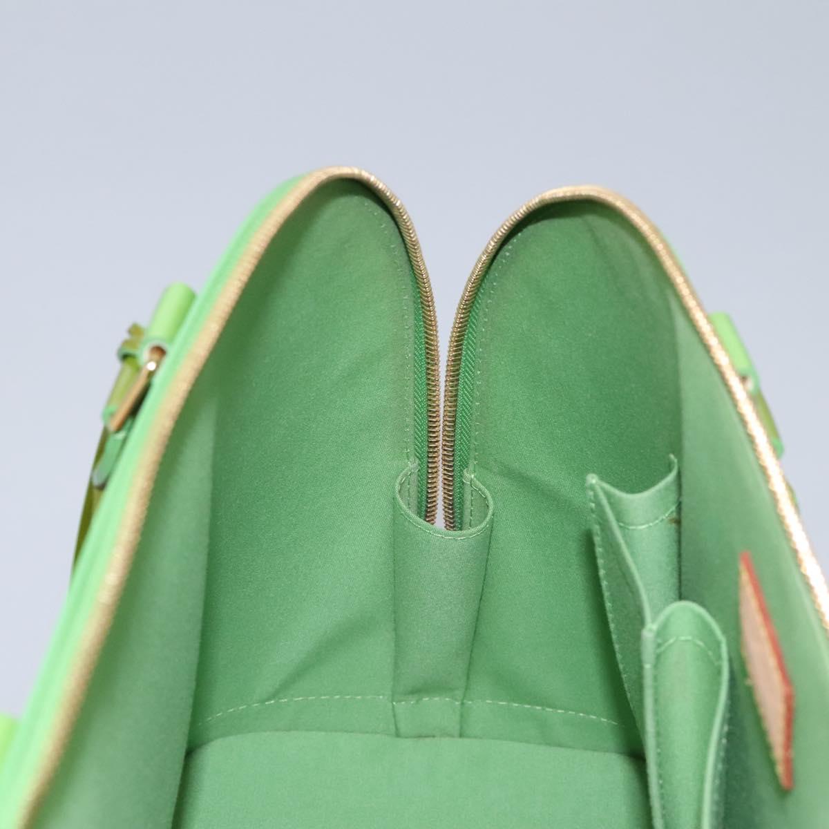 Louis Vuitton Alma Green Patent Leather Bag
