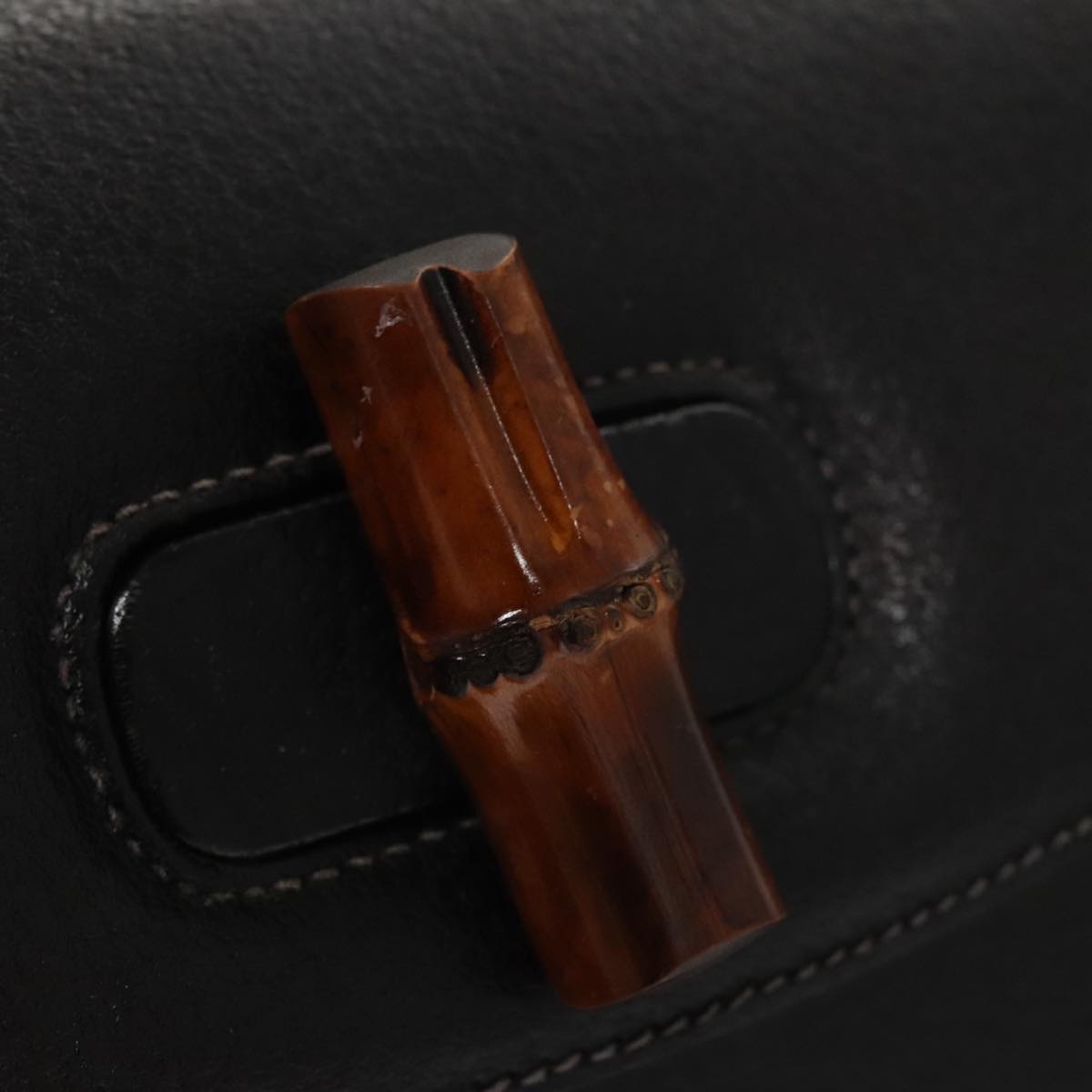Gucci Bamboo Black Leather Bag