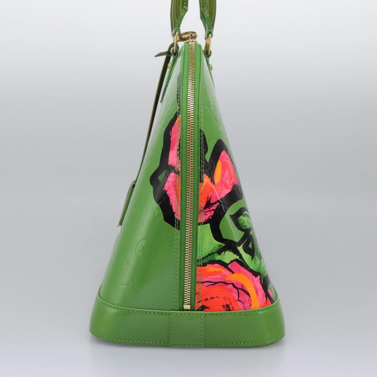 Louis Vuitton Alma Green Patent Leather Bag