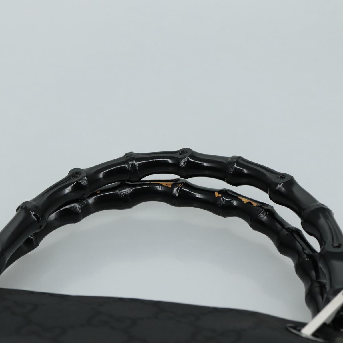 Gucci Bamboo Black Canvas Bag
