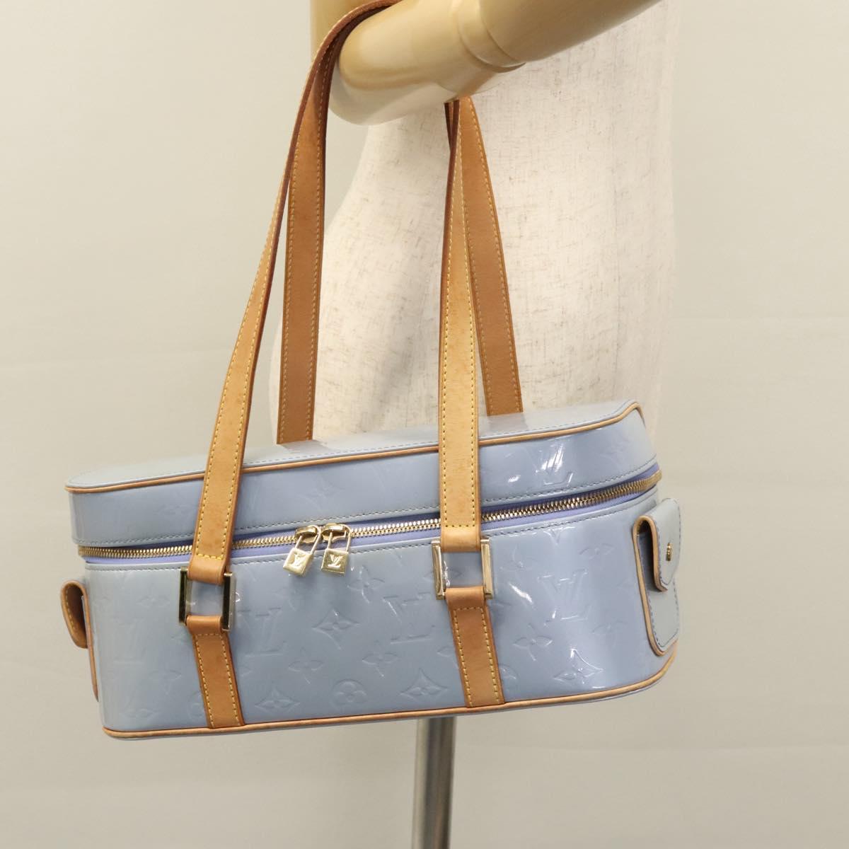 Louis Vuitton Sullivan Blue Patent Leather Bag