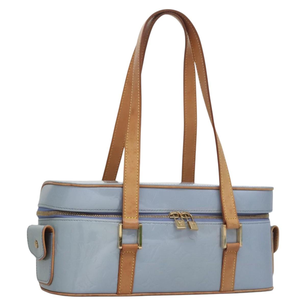 Louis Vuitton Sullivan Blue Patent Leather Bag