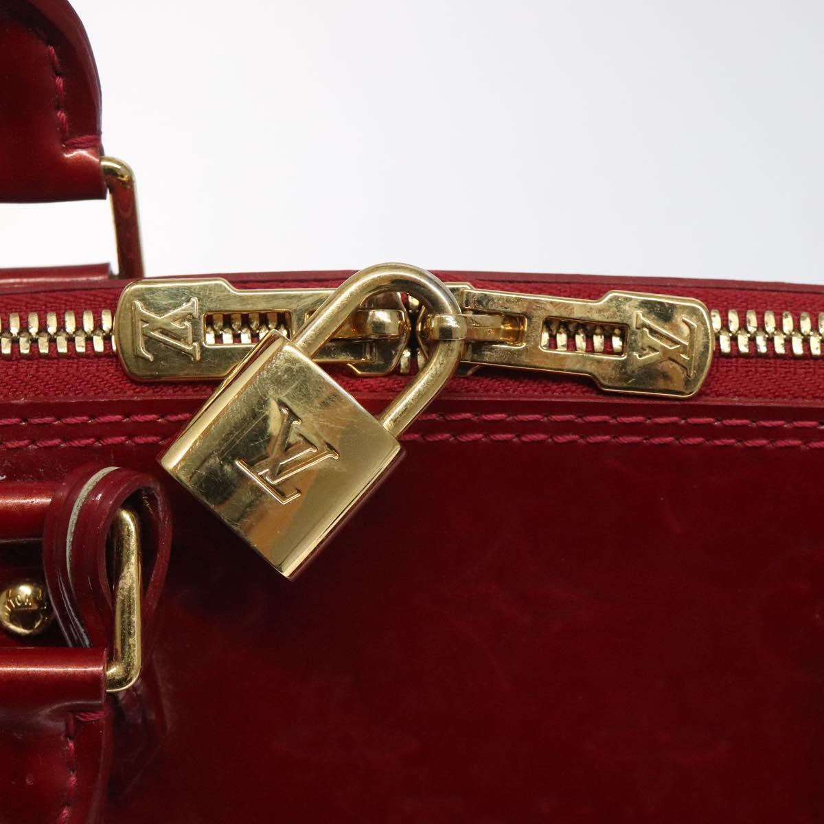 Louis Vuitton Alma Burgundy Patent Leather Bag