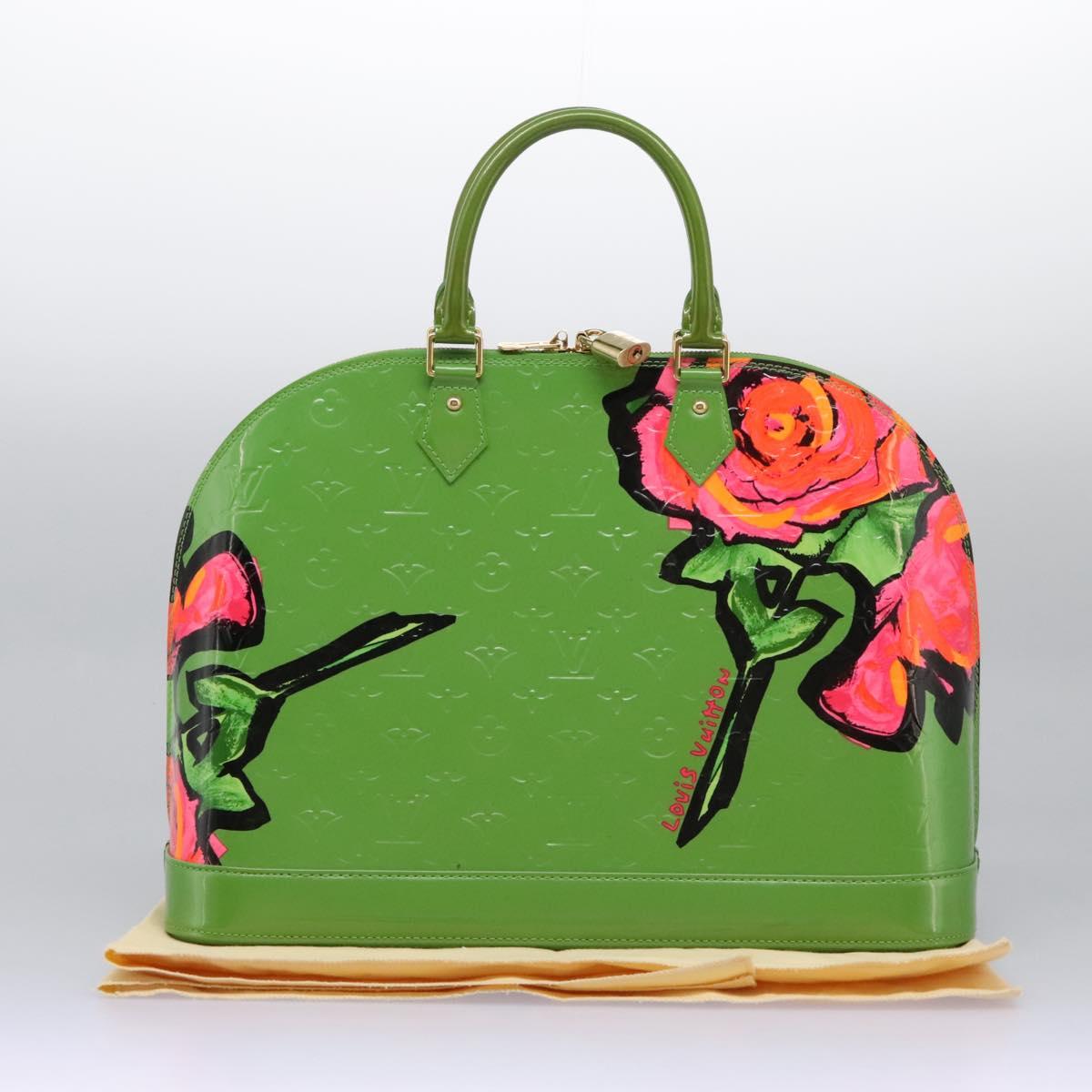 Louis Vuitton Alma Green Patent Leather Bag