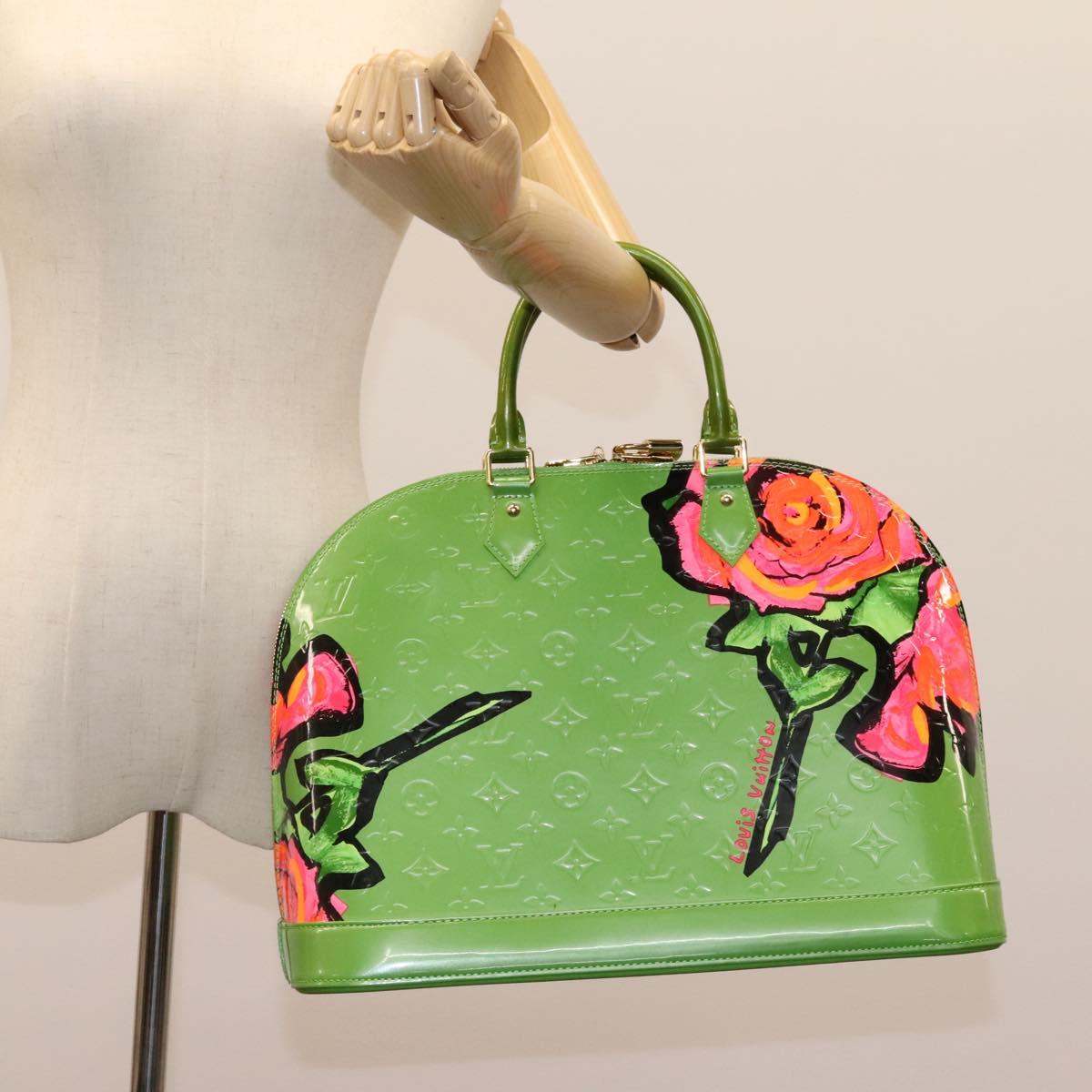 Louis Vuitton Alma Green Patent Leather Bag