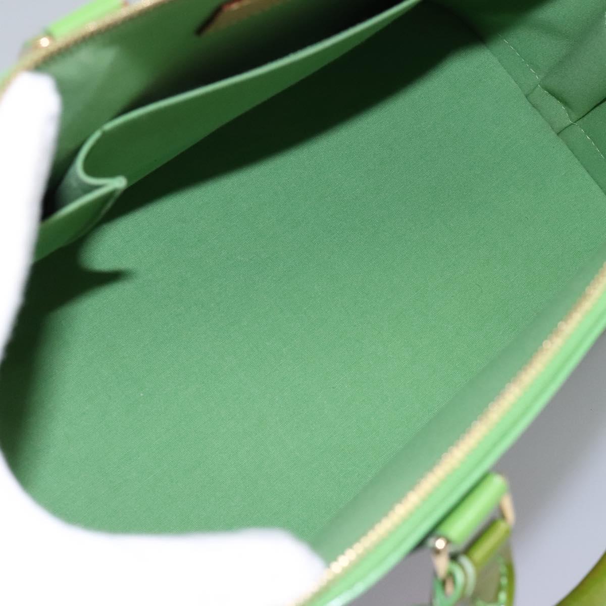 Louis Vuitton Alma Green Patent Leather Bag