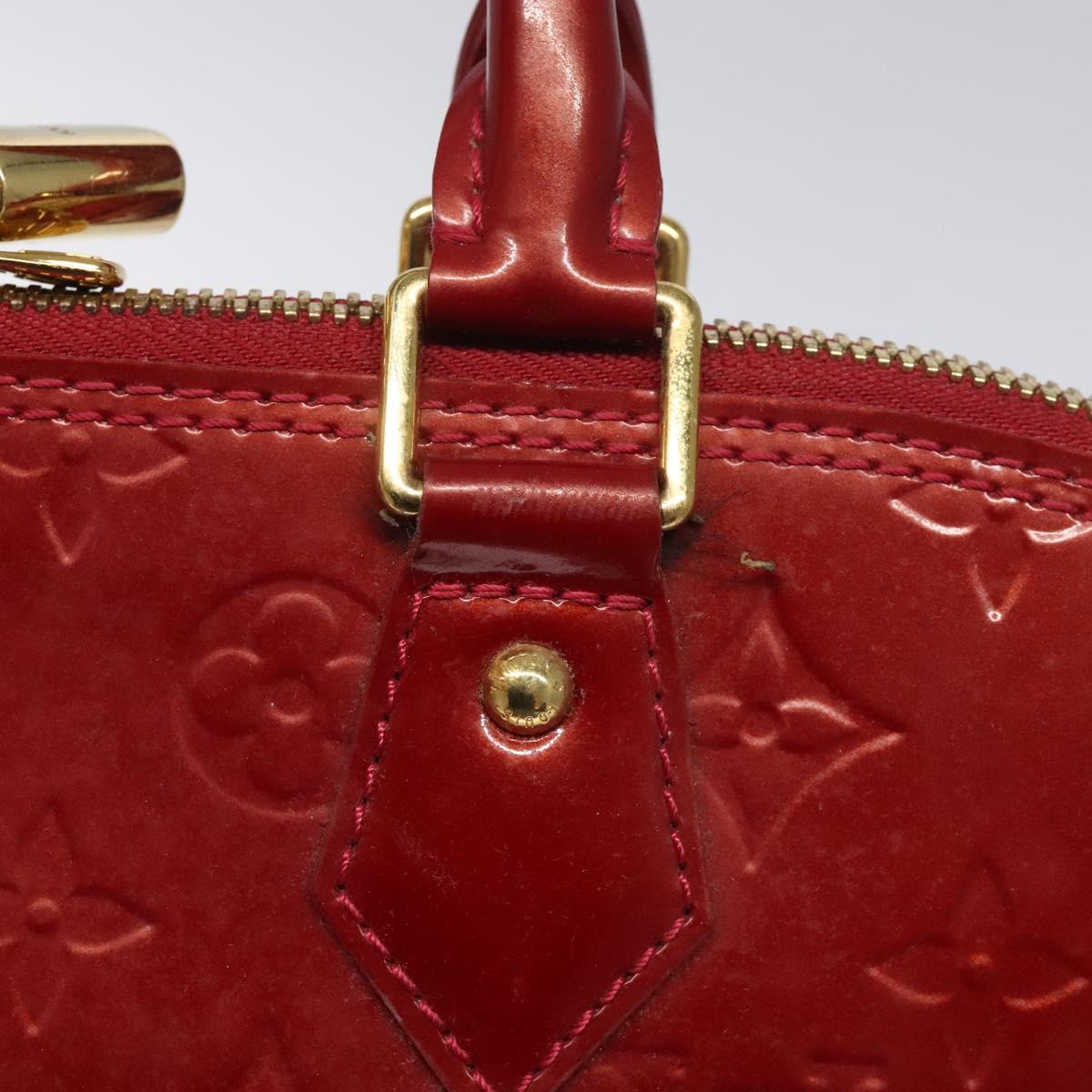 Louis Vuitton Alma Burgundy Patent Leather Bag