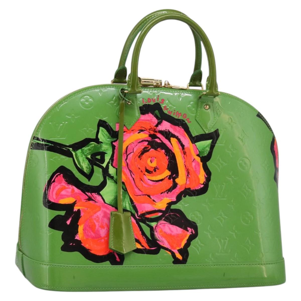 Louis Vuitton Alma Green Patent Leather Bag