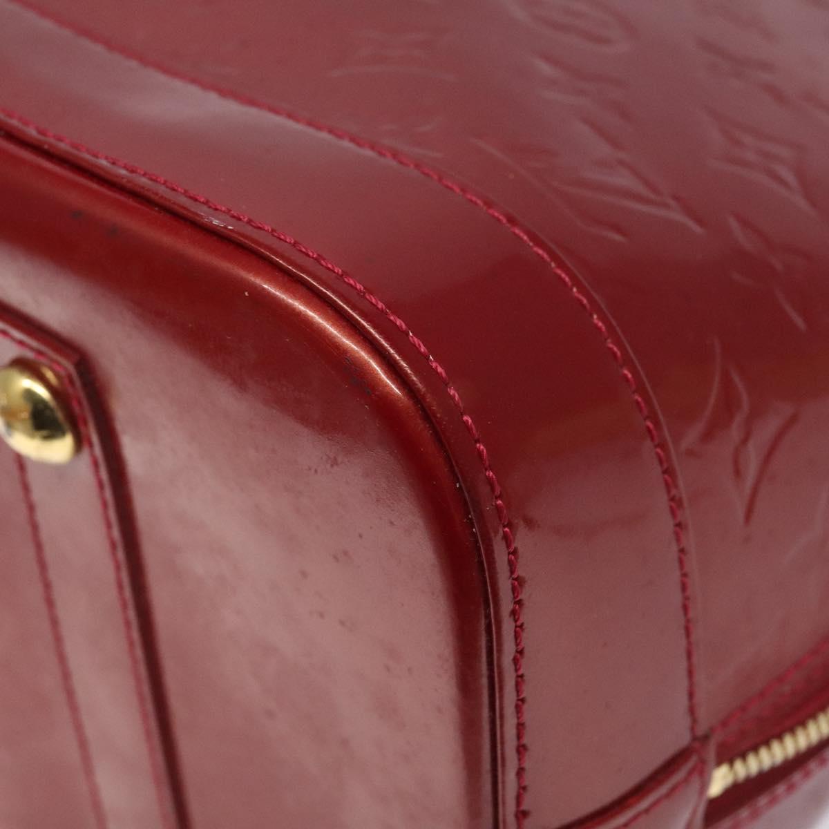 Louis Vuitton Alma Burgundy Patent Leather Bag