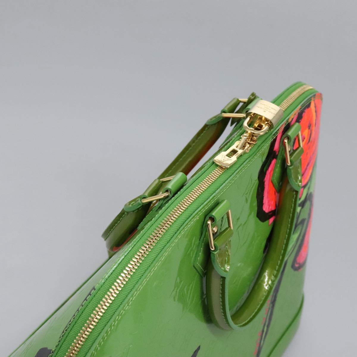 Louis Vuitton Alma Green Patent Leather Bag