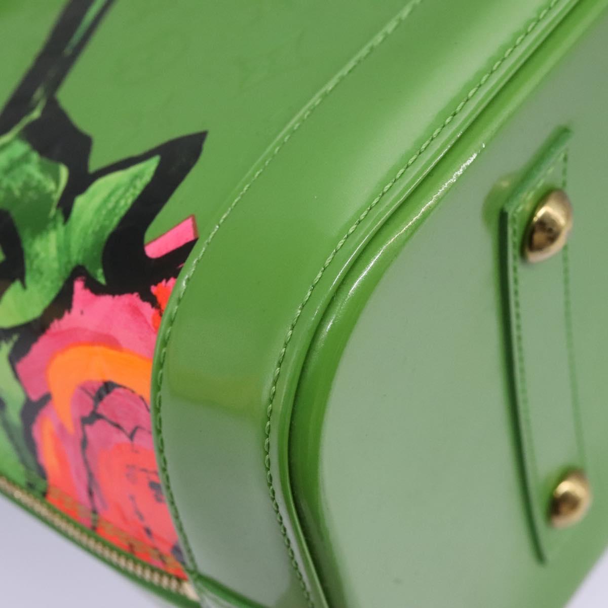 Louis Vuitton Alma Green Patent Leather Bag